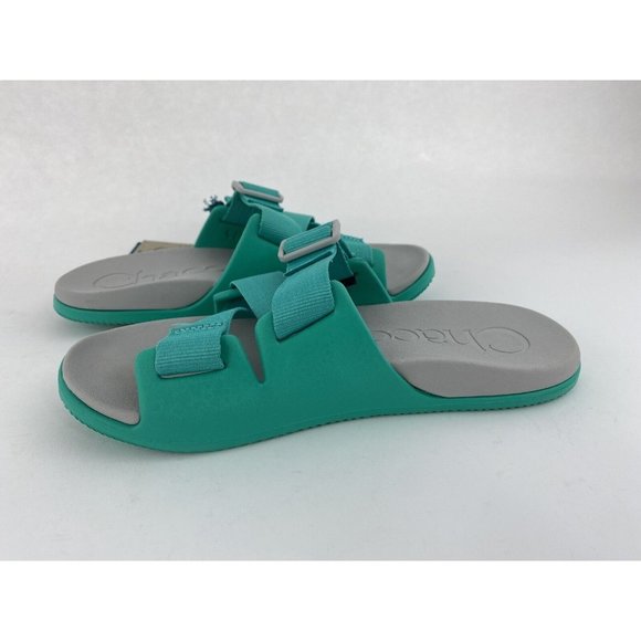 Chaco Chillos Slide Teal Women's Slides Sandals Z Strap Adjustable Blue Green - Picture 9 of 9